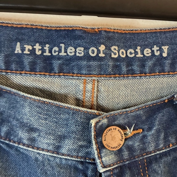 Articles of Society Blue Women's Ankle Skinny Slightly Distressed Denim Jeans 27 - Picture 11 of 16